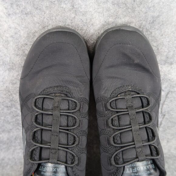 Skechers Shoes Womens 9 Slip On Sneakers Work Relaxed Fit Memory Foam Alex Black - Picture 10 of 16